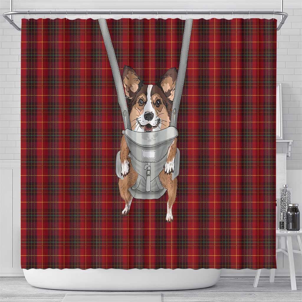 Front Carrier Dog Pembroke Welsh Corgi Christmas Shower Curtain Xmas Holiday Patterns - Wonder Print Shop