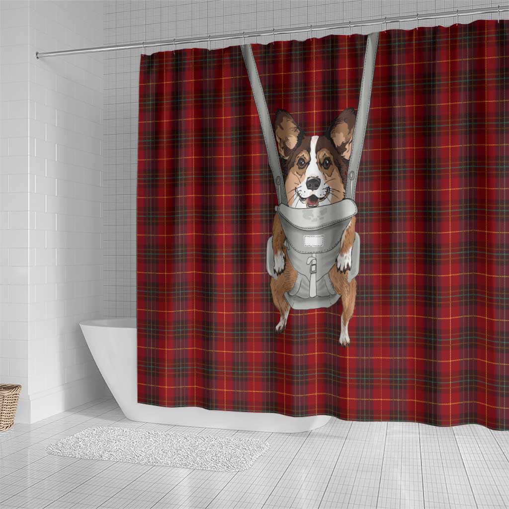 Front Carrier Dog Pembroke Welsh Corgi Christmas Shower Curtain Xmas Holiday Patterns - Wonder Print Shop