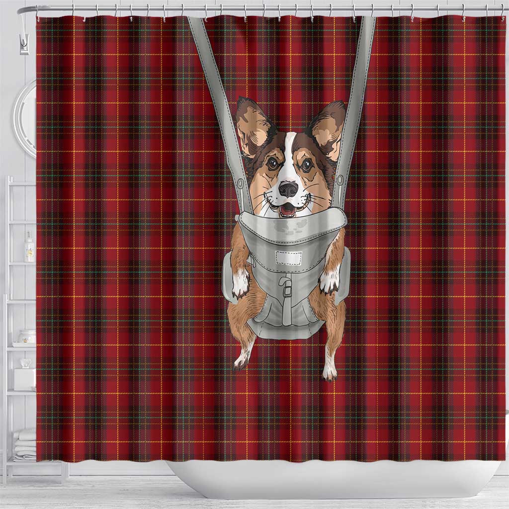 Front Carrier Dog Pembroke Welsh Corgi Christmas Shower Curtain Xmas Holiday Patterns - Wonder Print Shop