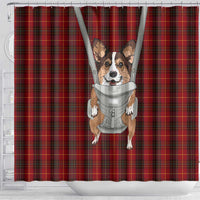Front Carrier Dog Pembroke Welsh Corgi Christmas Shower Curtain Xmas Holiday Patterns - Wonder Print Shop