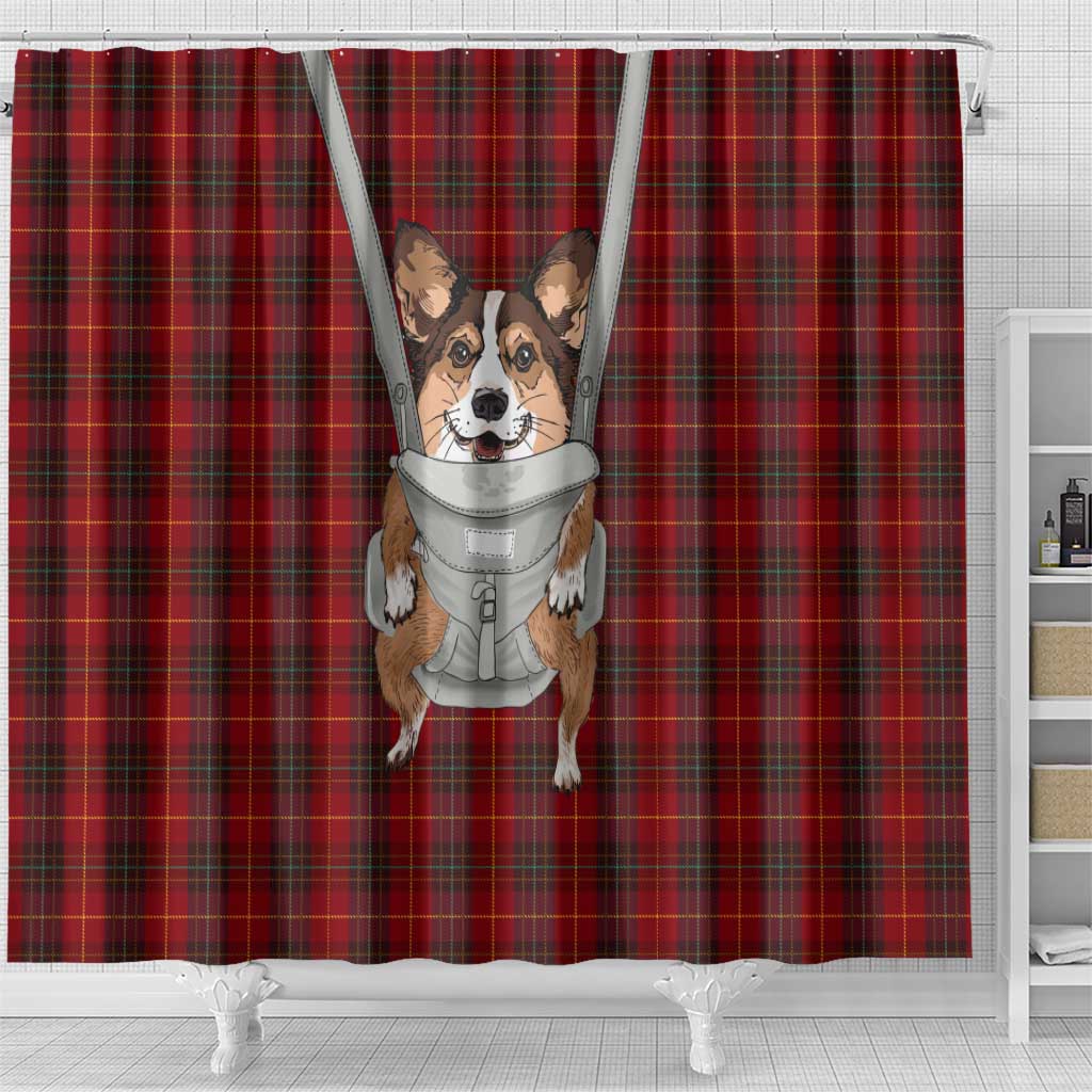 Front Carrier Dog Pembroke Welsh Corgi Christmas Shower Curtain Xmas Holiday Patterns - Wonder Print Shop
