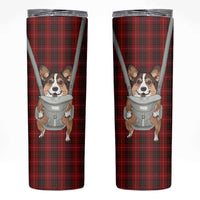 Front Carrier Dog Pembroke Welsh Corgi Christmas Skinny Tumbler Xmas Holiday Patterns - Wonder Print Shop