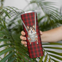 Front Carrier Dog Pembroke Welsh Corgi Christmas Skinny Tumbler Xmas Holiday Patterns - Wonder Print Shop
