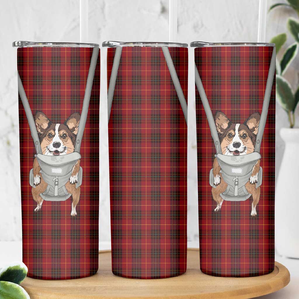 Front Carrier Dog Pembroke Welsh Corgi Christmas Skinny Tumbler Xmas Holiday Patterns - Wonder Print Shop
