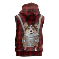 Front Carrier Dog Pembroke Welsh Corgi Christmas Sleeveless Hoodie Xmas Holiday Patterns - Wonder Print Shop