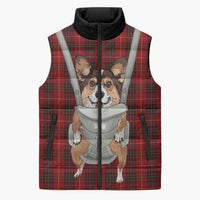 Front Carrier Dog Pembroke Welsh Corgi Christmas Sleeveless Puffer Jacket Xmas Holiday Patterns - Wonder Print Shop