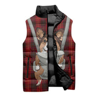 Front Carrier Dog Pembroke Welsh Corgi Christmas Sleeveless Puffer Jacket Xmas Holiday Patterns - Wonder Print Shop