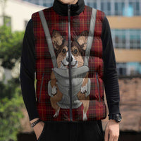 Front Carrier Dog Pembroke Welsh Corgi Christmas Sleeveless Puffer Jacket Xmas Holiday Patterns - Wonder Print Shop