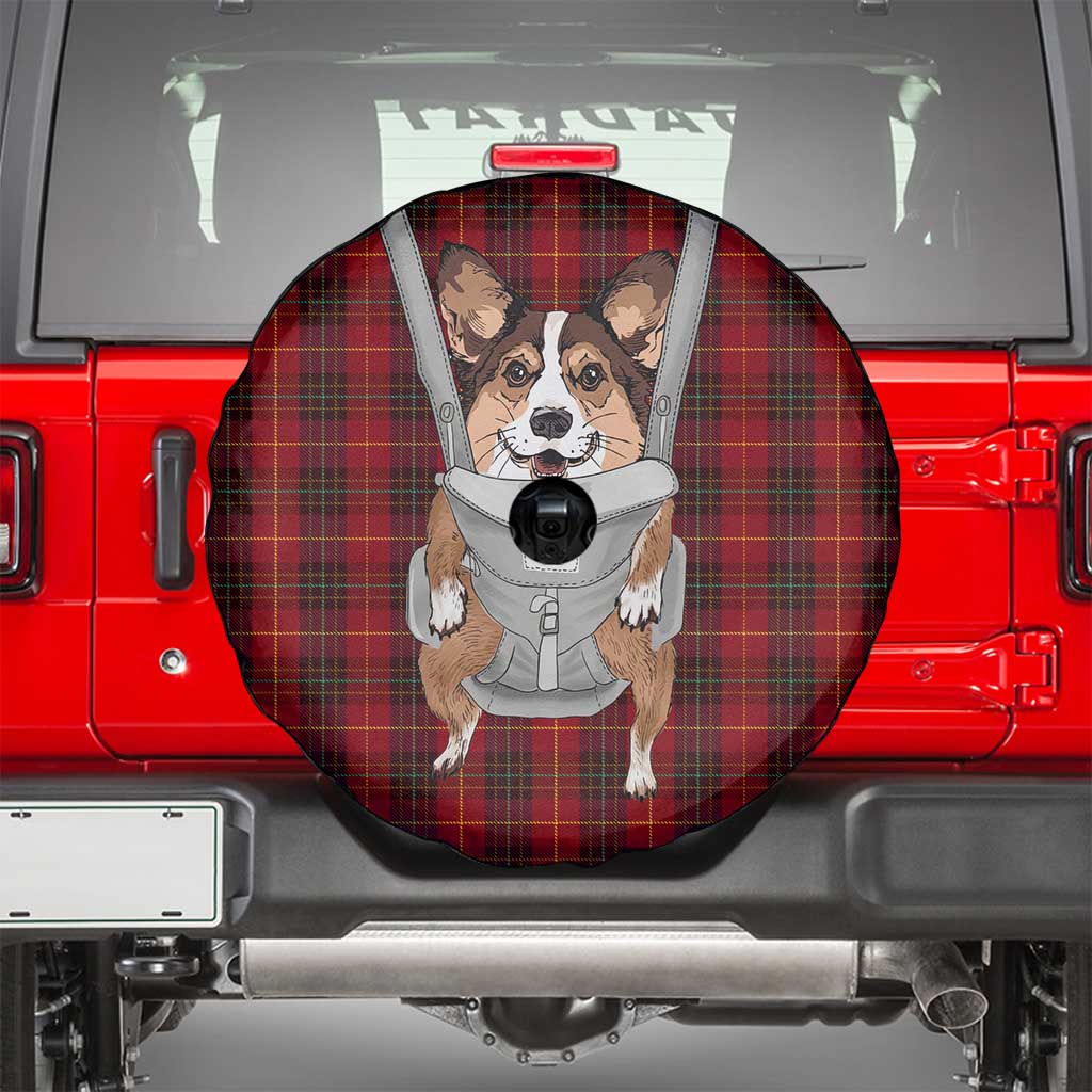 Front Carrier Dog Pembroke Welsh Corgi Christmas Spare Tire Cover Xmas Holiday Patterns - Wonder Print Shop