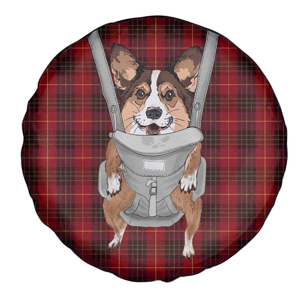 Front Carrier Dog Pembroke Welsh Corgi Christmas Spare Tire Cover Xmas Holiday Patterns - Wonder Print Shop