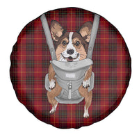 Front Carrier Dog Pembroke Welsh Corgi Christmas Spare Tire Cover Xmas Holiday Patterns - Wonder Print Shop