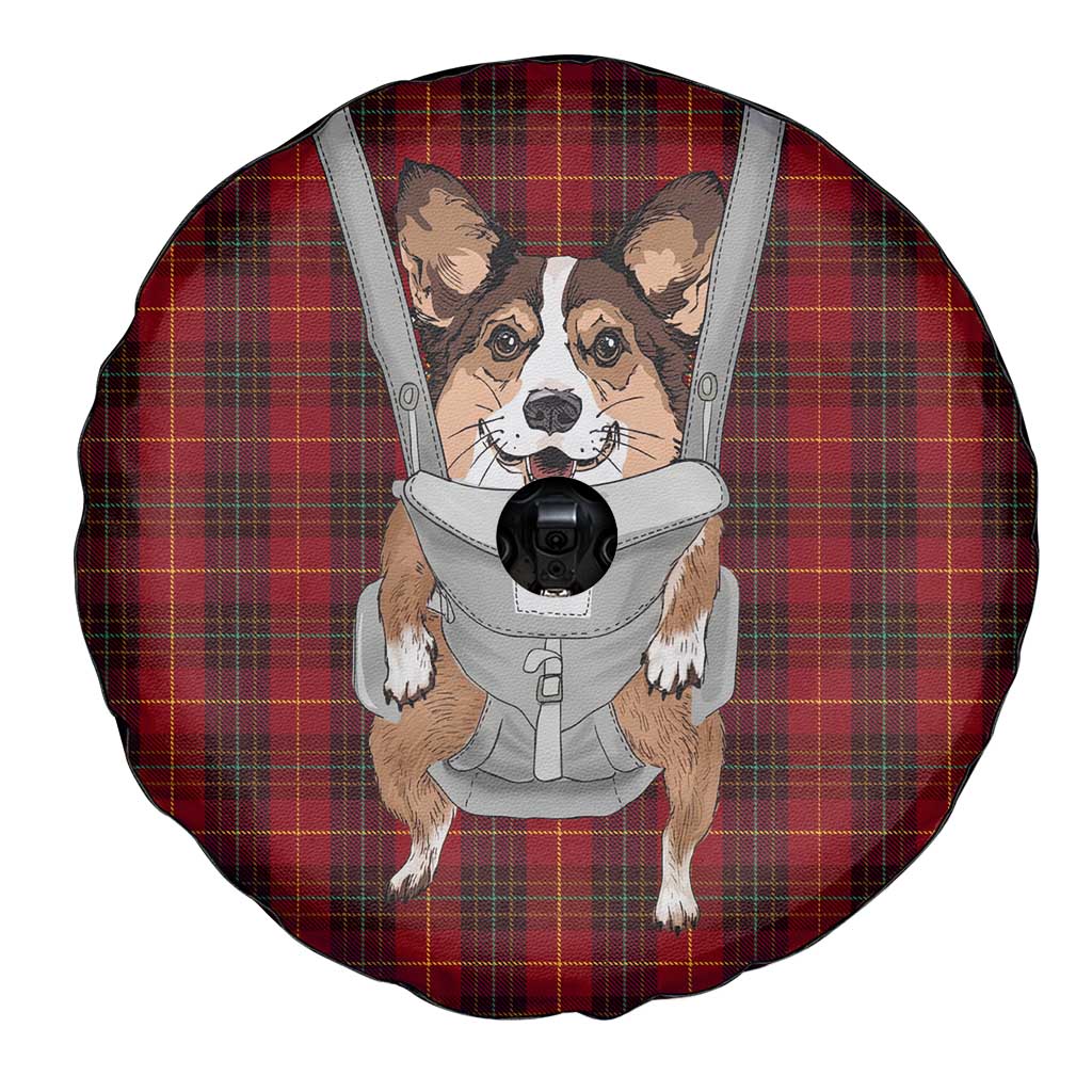 Front Carrier Dog Pembroke Welsh Corgi Christmas Spare Tire Cover Xmas Holiday Patterns - Wonder Print Shop