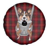 Front Carrier Dog Pembroke Welsh Corgi Christmas Spare Tire Cover Xmas Holiday Patterns - Wonder Print Shop