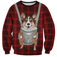 Front Carrier Dog Pembroke Welsh Corgi Christmas Sweatshirt Xmas Holiday Patterns - Wonder Print Shop