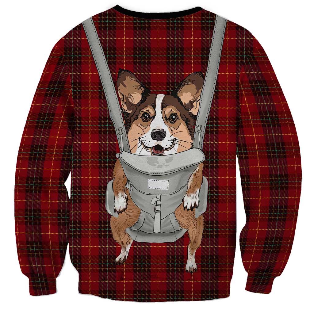 Front Carrier Dog Pembroke Welsh Corgi Christmas Sweatshirt Xmas Holiday Patterns - Wonder Print Shop
