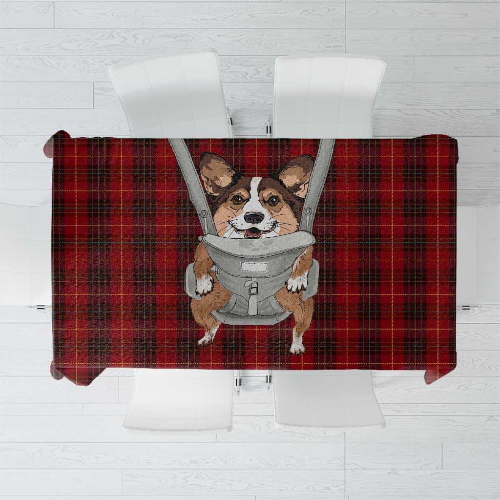 Front Carrier Dog Pembroke Welsh Corgi Christmas Tablecloth Xmas Holiday Patterns - Wonder Print Shop