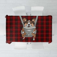 Front Carrier Dog Pembroke Welsh Corgi Christmas Tablecloth Xmas Holiday Patterns - Wonder Print Shop