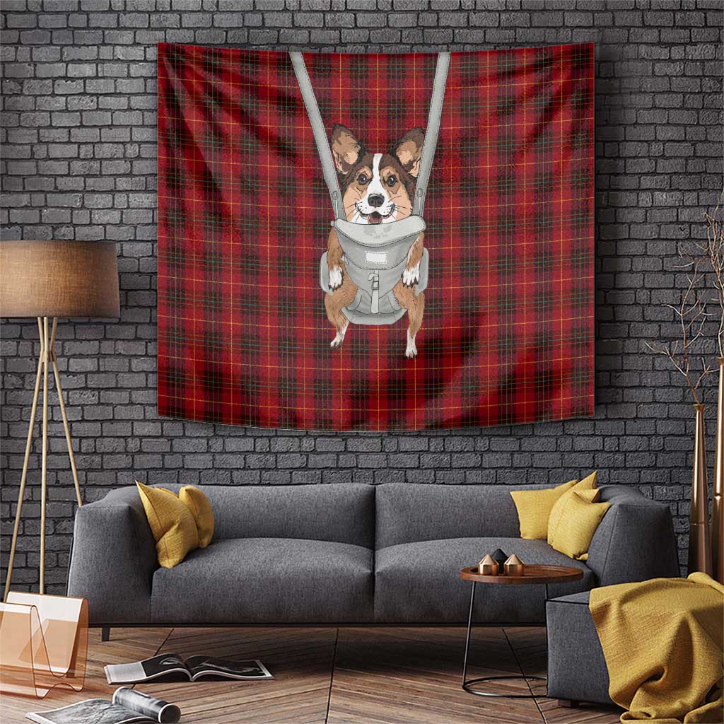 Front Carrier Dog Pembroke Welsh Corgi Christmas Tapestry Xmas Holiday Patterns - Wonder Print Shop