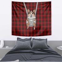 Front Carrier Dog Pembroke Welsh Corgi Christmas Tapestry Xmas Holiday Patterns - Wonder Print Shop