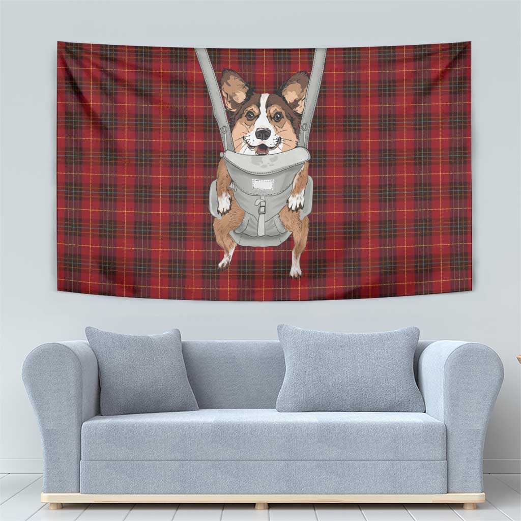Front Carrier Dog Pembroke Welsh Corgi Christmas Tapestry Xmas Holiday Patterns - Wonder Print Shop