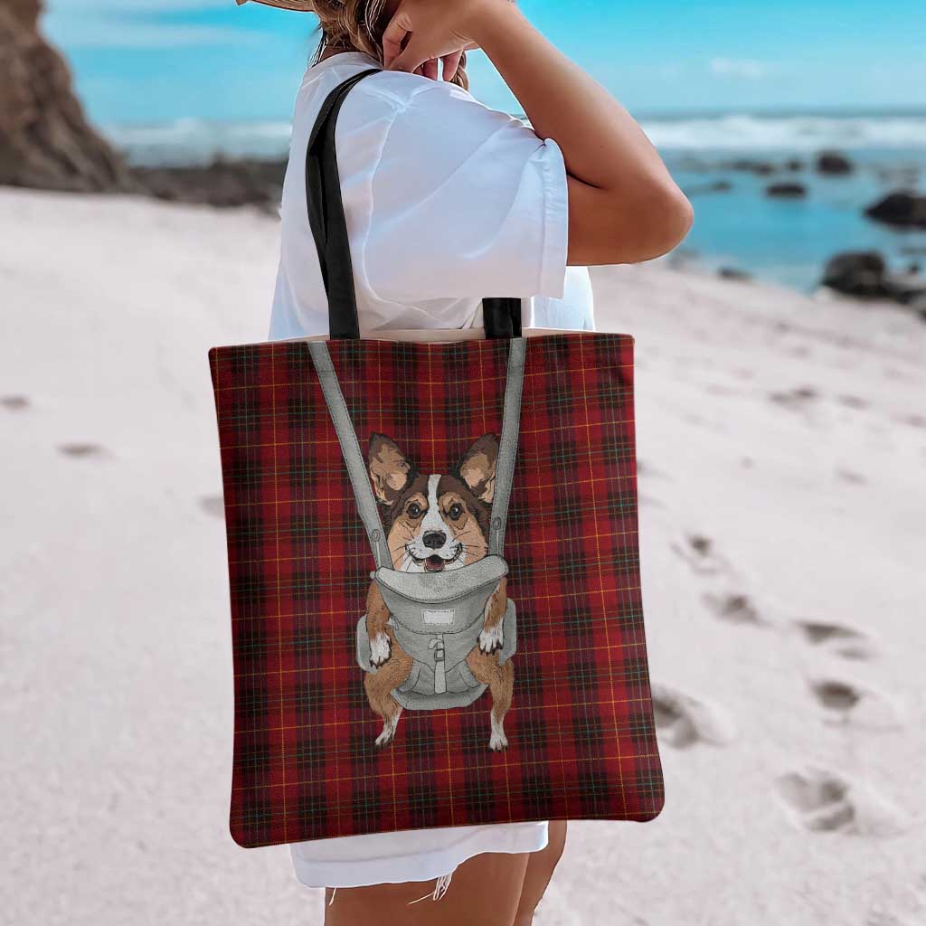 Front Carrier Dog Pembroke Welsh Corgi Christmas Tote Bag Xmas Holiday Patterns - Wonder Print Shop
