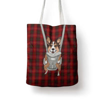 Front Carrier Dog Pembroke Welsh Corgi Christmas Tote Bag Xmas Holiday Patterns - Wonder Print Shop