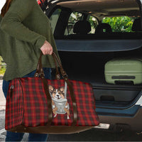 Front Carrier Dog Pembroke Welsh Corgi Christmas Travel Bag Xmas Holiday Patterns - Wonder Print Shop