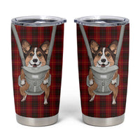 Front Carrier Dog Pembroke Welsh Corgi Christmas Tumbler Cup Xmas Holiday Patterns - Wonder Print Shop