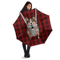 Front Carrier Dog Pembroke Welsh Corgi Christmas Umbrella Xmas Holiday Patterns - Wonder Print Shop