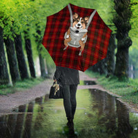 Front Carrier Dog Pembroke Welsh Corgi Christmas Umbrella Xmas Holiday Patterns - Wonder Print Shop