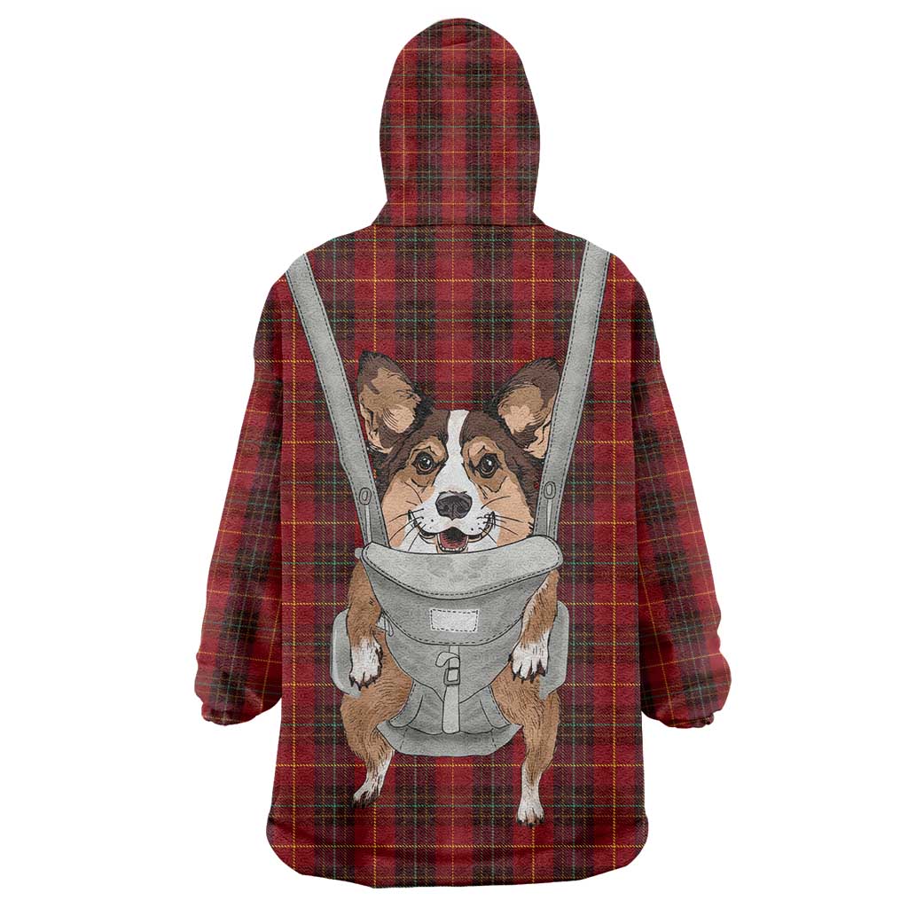 Front Carrier Dog Pembroke Welsh Corgi Christmas Wearable Blanket Hoodie Xmas Holiday Patterns - Wonder Print Shop