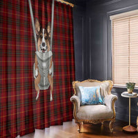 Front Carrier Dog Pembroke Welsh Corgi Christmas Window Curtain Xmas Holiday Patterns - Wonder Print Shop