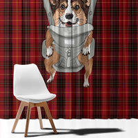 Front Carrier Dog Pembroke Welsh Corgi Christmas Window Curtain Xmas Holiday Patterns - Wonder Print Shop