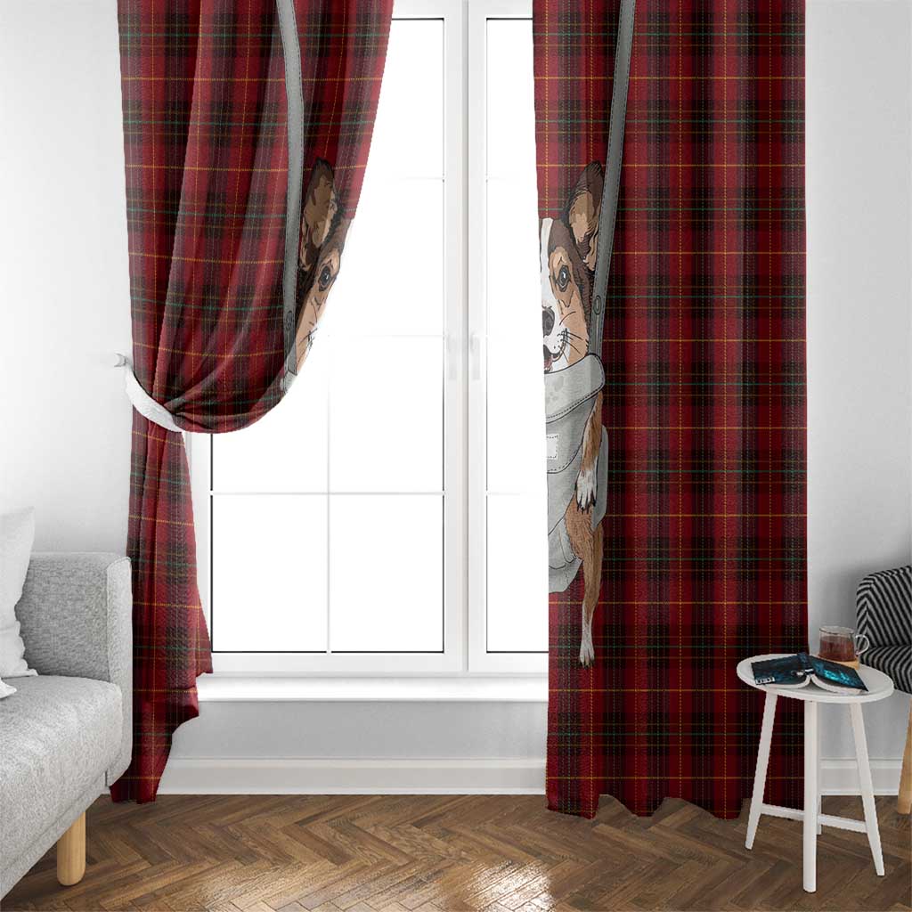 Front Carrier Dog Pembroke Welsh Corgi Christmas Window Curtain Xmas Holiday Patterns - Wonder Print Shop