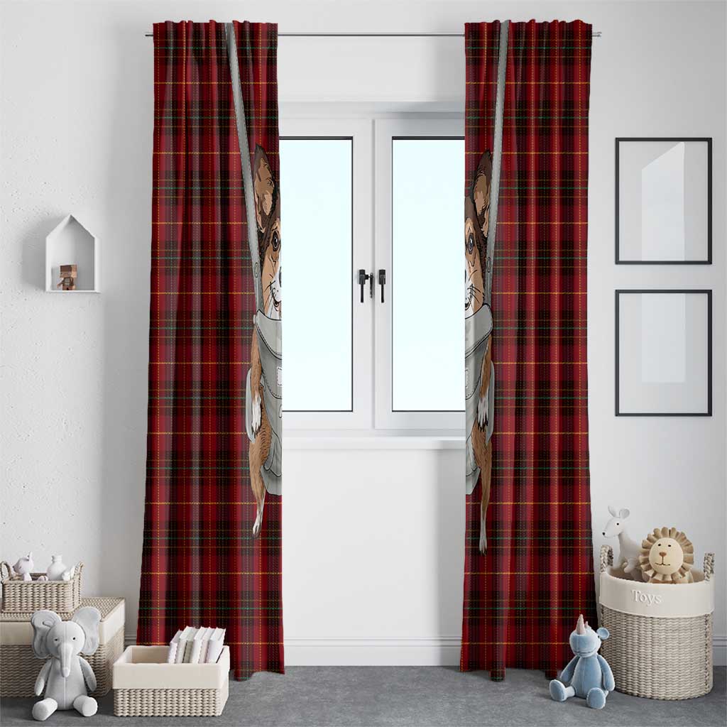 Front Carrier Dog Pembroke Welsh Corgi Christmas Window Curtain Xmas Holiday Patterns - Wonder Print Shop