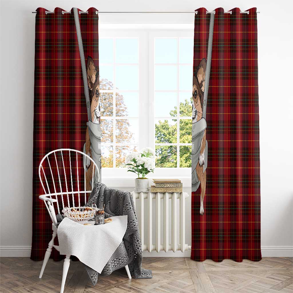 Front Carrier Dog Pembroke Welsh Corgi Christmas Window Curtain Xmas Holiday Patterns - Wonder Print Shop