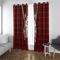 Front Carrier Dog Pembroke Welsh Corgi Christmas Window Curtain Xmas Holiday Patterns - Wonder Print Shop