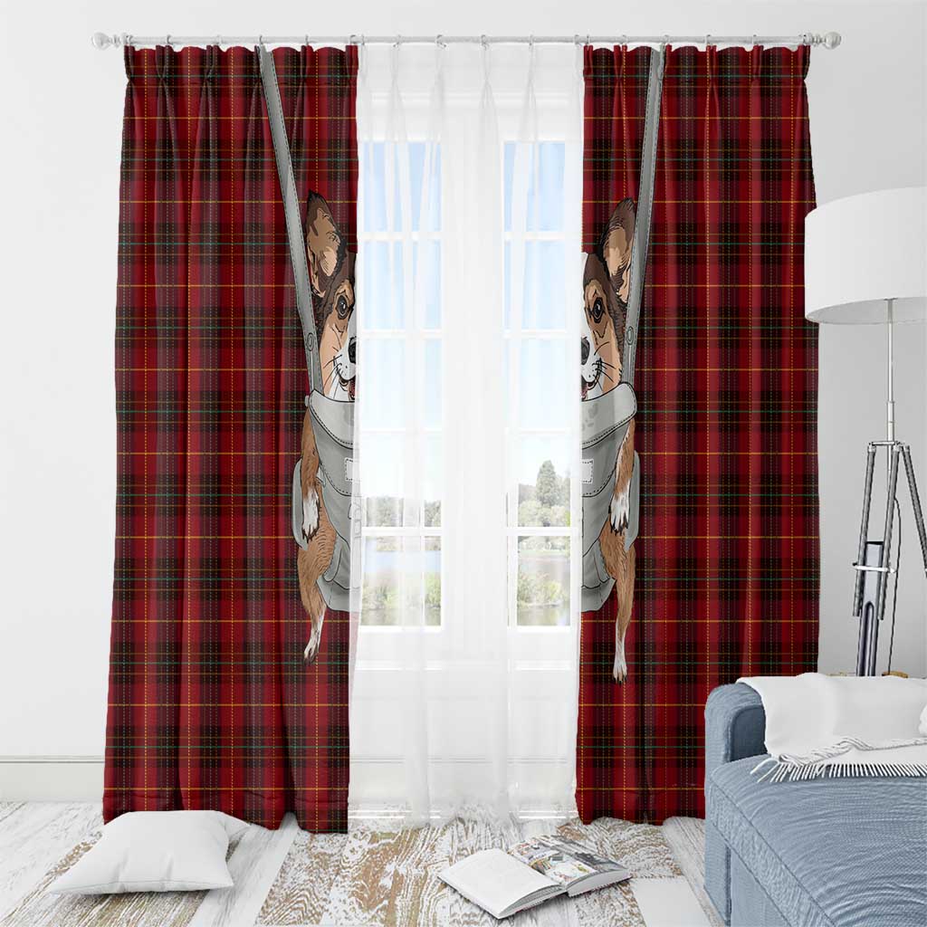 Front Carrier Dog Pembroke Welsh Corgi Christmas Window Curtain Xmas Holiday Patterns - Wonder Print Shop