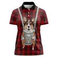 Front Carrier Dog Pembroke Welsh Corgi Christmas Women Polo Shirt Xmas Holiday Patterns - Wonder Print Shop