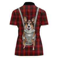 Front Carrier Dog Pembroke Welsh Corgi Christmas Women Polo Shirt Xmas Holiday Patterns - Wonder Print Shop