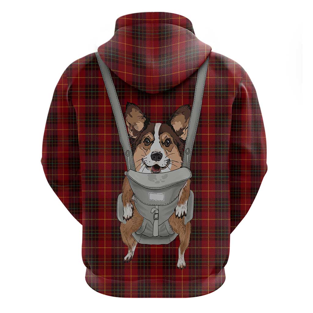 Front Carrier Dog Pembroke Welsh Corgi Christmas Zip Hoodie Xmas Holiday Patterns - Wonder Print Shop