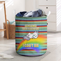 Funny Unicorn Sometimes When I Close My Eyes Christmas Laundry Basket Xmas Holiday Patterns - Wonder Print Shop