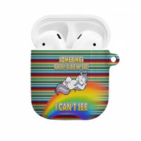 Funny Unicorn Sometimes When I Close My Eyes Christmas AirPods Case Xmas Holiday Patterns - Wonder Print Shop