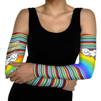 Funny Unicorn Sometimes When I Close My Eyes Christmas Arm Sleeves Xmas Holiday Patterns - Wonder Print Shop