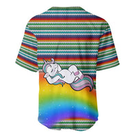 Funny Unicorn Sometimes When I Close My Eyes Christmas Baseball Jersey Xmas Holiday Patterns - Wonder Print Shop