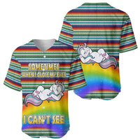 Funny Unicorn Sometimes When I Close My Eyes Christmas Baseball Jersey Xmas Holiday Patterns - Wonder Print Shop