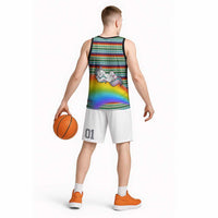 Funny Unicorn Sometimes When I Close My Eyes Christmas Basketball Jersey Xmas Holiday Patterns - Wonder Print Shop