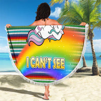 Funny Unicorn Sometimes When I Close My Eyes Christmas Beach Blanket Xmas Holiday Patterns - Wonder Print Shop