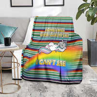 Funny Unicorn Sometimes When I Close My Eyes Christmas Blanket Xmas Holiday Patterns - Wonder Print Shop