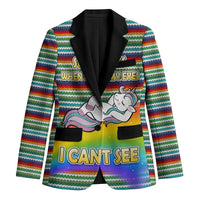 Funny Unicorn Sometimes When I Close My Eyes Christmas Blazer Xmas Holiday Patterns - Wonder Print Shop